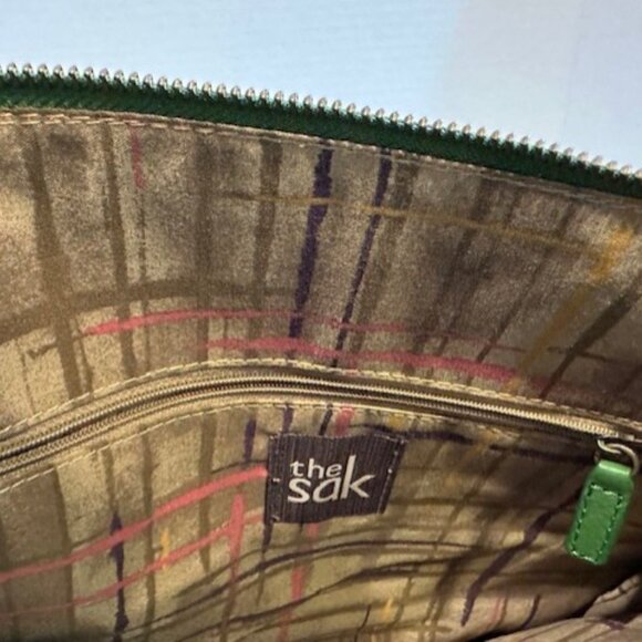 Vintage The Sak Green Leather Crossbody - Picture 9 of 16